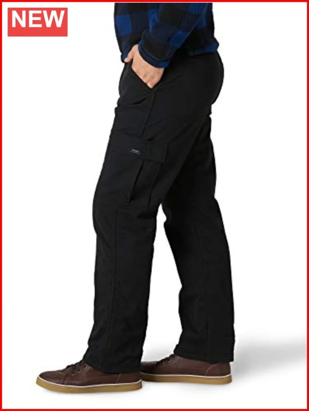 Fleece Lined Cargo Pants Relaxed Fit with 6 Pockets